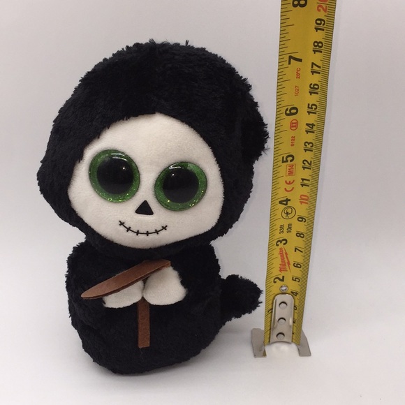 Ty Beanie Boos Grimm The Ghost with Sickle 7 Inch Plush Toy Halloween - Picture 6 of 6